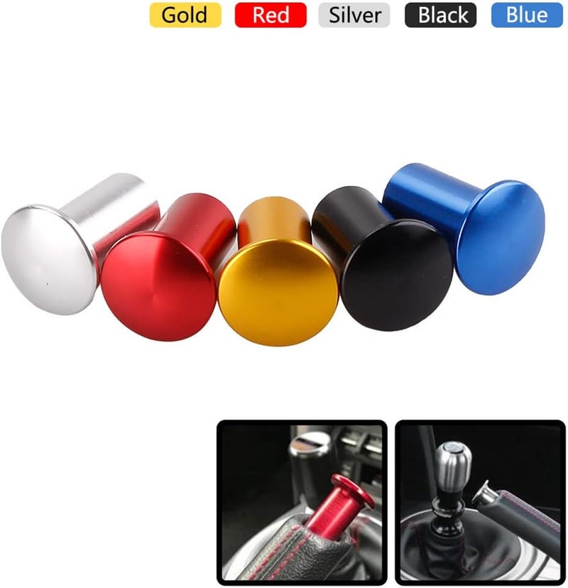 woobles Car Brake Shift Knob Cover, Car Parking Brake Button Cover Emergency Brake Button Cover Aluminum Alloy Drift Handbrake Cover Compatible with Most Models Car - Image 4