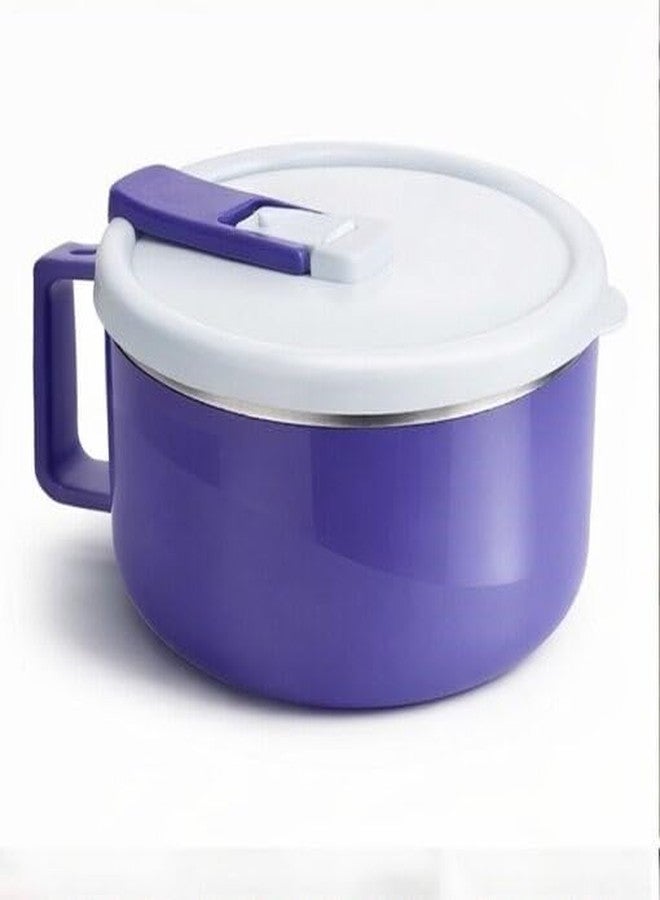 JASYXO Thermal Food Container Bowl – Double Wall Insulated Lunch Box with Secure Lock Lid, Steel Inner, Perfect for Rice, Curry, Soup & Noodles - Image 1
