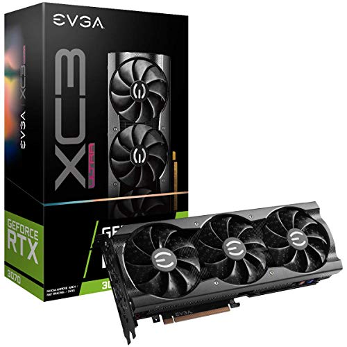 EVGA 08G-P5-3755-KR GeForce RTX 3070 XC3 Ultra Gaming, 8GB GDDR6, iCX3 Cooling, ARGB LED, Metal Backplate - Image 1