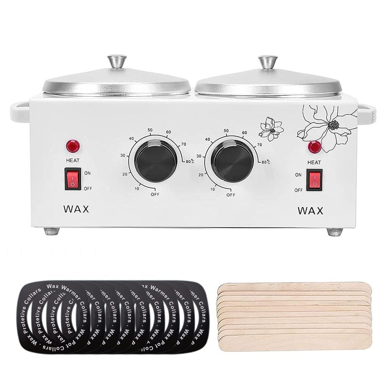 Panghuhu88 Panghuhu88 Double Professional Wax Warmer PotDual Parrafin Waxing Machine SPA Equipment Adjustable Temperature Facial Skin Hair Removal Tool Set