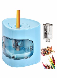 Y&D Electric Pencil Sharpener, DELFINO USB/Battery Dual Power Mode Heavy-duty Helical Blade to Fast Sharpen, Auto Stop for No.2/Colored Pencils(6-8mm), Suitable Kids Teachers Classroom Office (Blue)  - Image 1