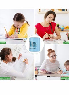 Y&D Electric Pencil Sharpener, DELFINO USB/Battery Dual Power Mode Heavy-duty Helical Blade to Fast Sharpen, Auto Stop for No.2/Colored Pencils(6-8mm), Suitable Kids Teachers Classroom Office (Blue)  - Image 2
