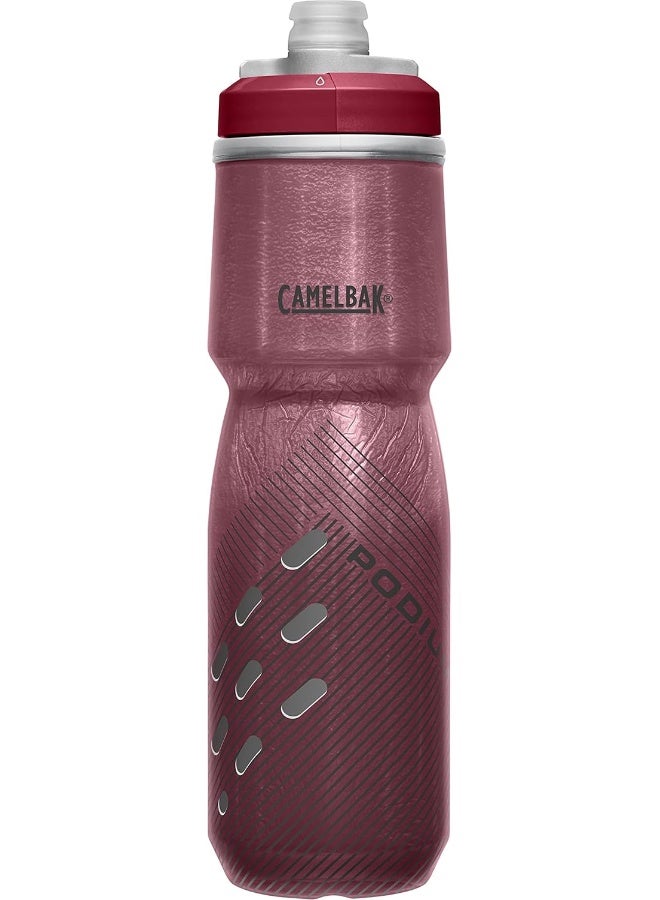 كاميلباك زجاجة CamelBak Podium Chill بسعة 24 أونصة – Burgundy، مزدوجة الجدار وخالية من BPA - Image 1