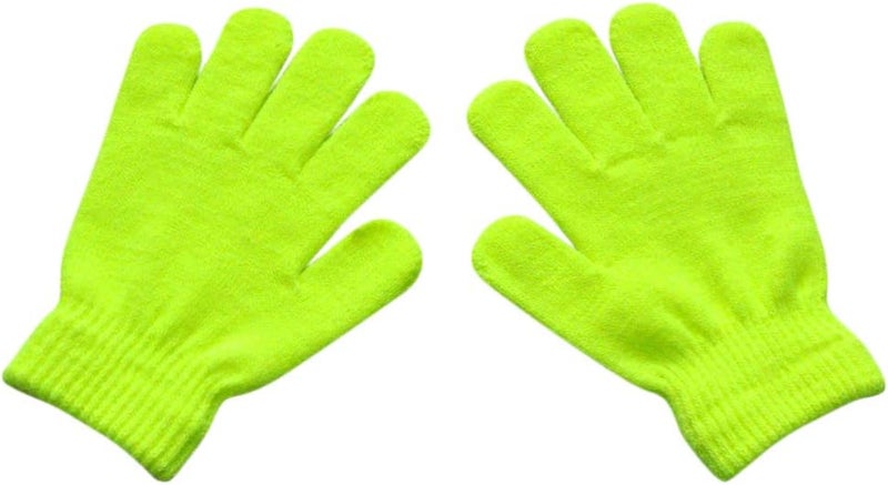 BaiX Boys and Girls Warm Winter Knitted Writing Gloves, 5-12 Years Old - Image 1