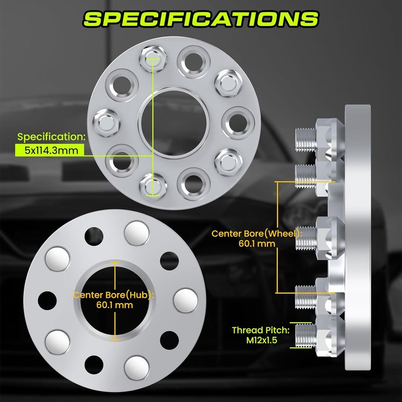 Customadeonly 30mm Hubcentric Wheel Spacers 5x114.3 for Lexus and Toyota Models - Image 2