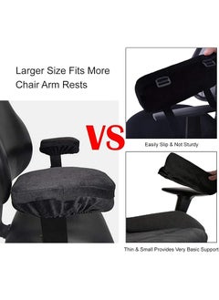 Ergonomic Memory Foam Office Chair Armrest Pads Comfy Gaming Chair Arm Rest Covers For Elbows And Forearms Pressure Relief Set Of 2 Black - pzsku/Z56C55DEAA291AC12A875Z/45/_/1740916952/ee2df033-6b74-4110-a909-1a6f45d25c3b