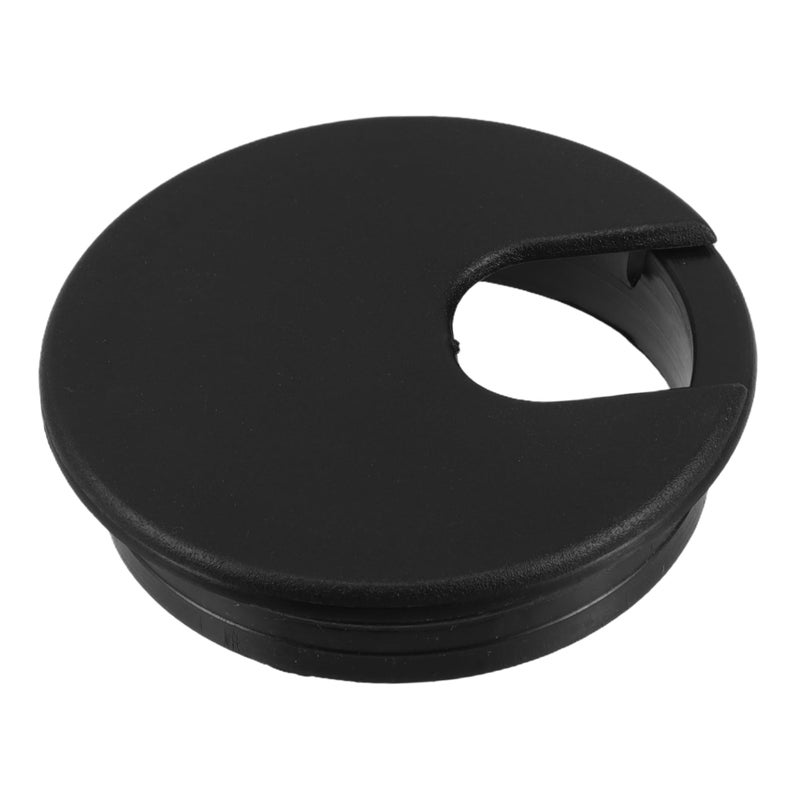 White Plastic Desk Grommet Hole Cover Cable Management Cord Organizer for Office Home Minimalist Design - Image 2