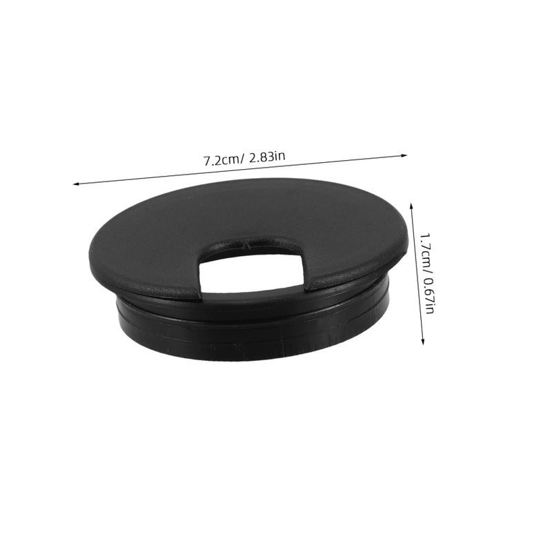 White Plastic Desk Grommet Hole Cover Cable Management Cord Organizer for Office Home Minimalist Design - Image 3