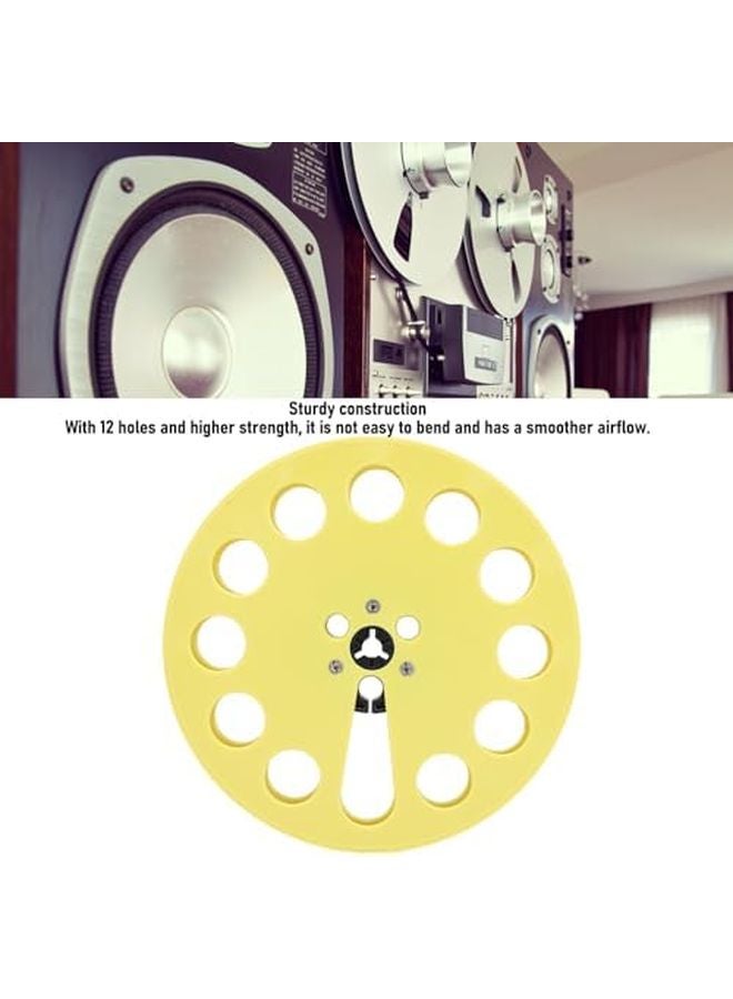 Asixxsix Yellow 1 4 Inch Empty Takeup Reel 12 Holes Plastic Tape Reel for ReVox Tape Player - Image 3