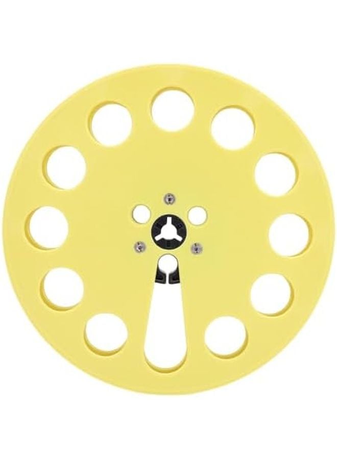 Asixxsix Yellow 1 4 Inch Empty Takeup Reel 12 Holes Plastic Tape Reel for ReVox Tape Player - Image 1