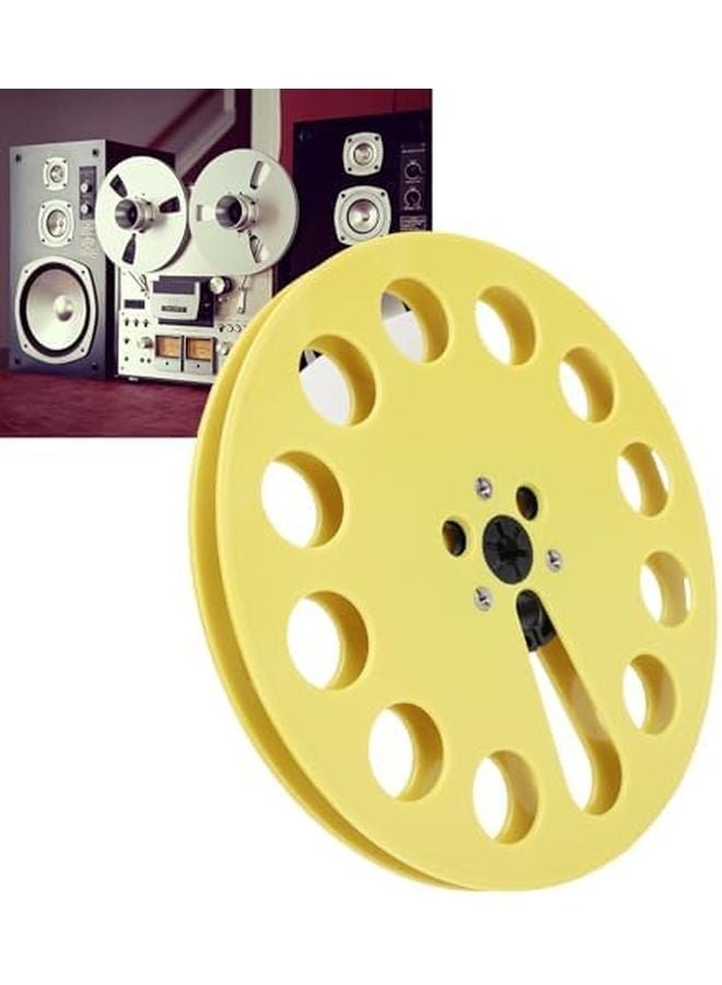 Asixxsix Yellow 1 4 Inch Empty Takeup Reel 12 Holes Plastic Tape Reel for ReVox Tape Player - Image 5
