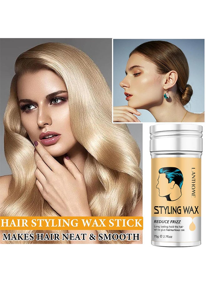 Lanthome Styling Hair Wax, Hair Wax Stick, Men's Styling Fragrance Natural Fluffy Oil Head Cream 75G  - Image 5