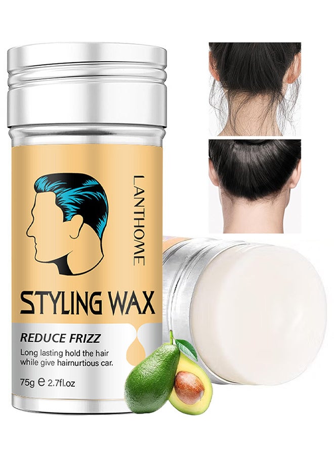 Lanthome Styling Hair Wax, Hair Wax Stick, Men's Styling Fragrance Natural Fluffy Oil Head Cream 75G  - Image 1