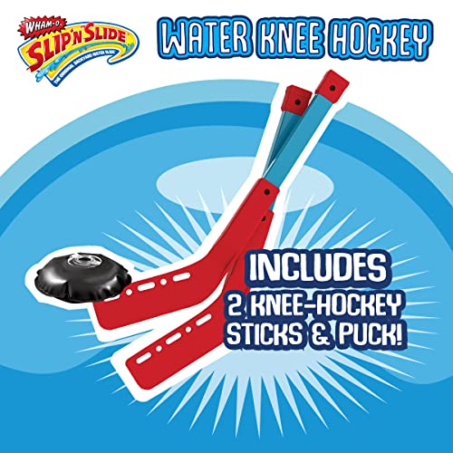 Wham-O Slip N Slide Water Knee Hockey Goals Set for Lawn Backyard Includes 2 Inflatable Hockey Goals 2 Hockey Sticks 1 Inflatable Puck - Image 4