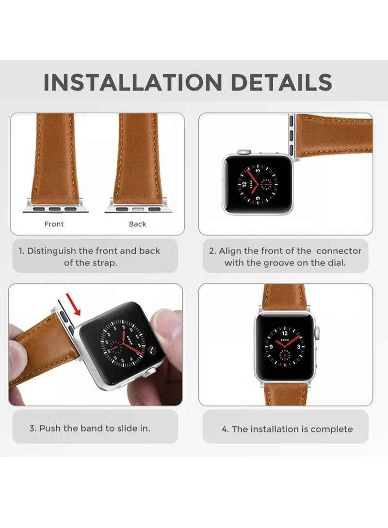 TIGER Stainless Steel Strap for iWatch 49mm, 46mm, 45mm, 44mm, 42mm – Blue Metal Replacement Band for Apple Watch Ultra 3, Ultra 2, Ultra, Series 10, 9, 8, 7, SE, 6, 5, 4, 3, 2, 1 – Durable, Adjustable, Elegant Design - Image 2
