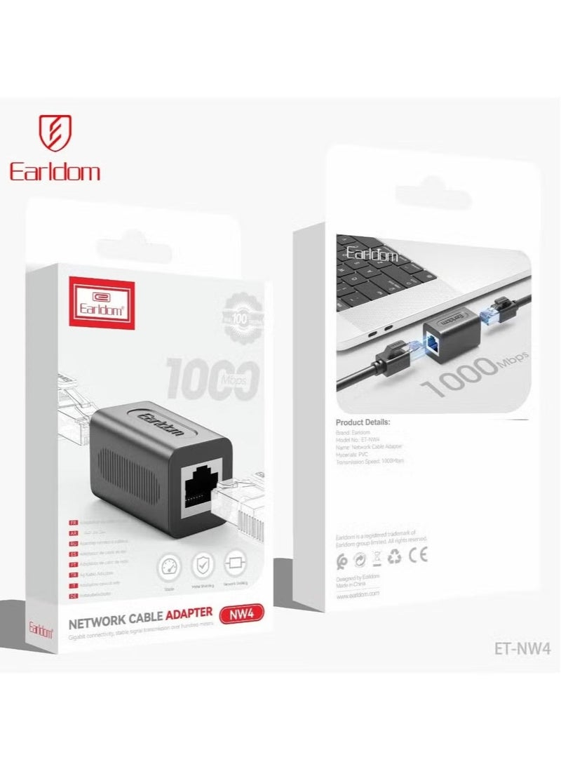 Earldom ET-NW4 Network Cable Adapter with 1000 Mbps Speed – High-Speed Ethernet to USB 3.0 Adapter for PC, Laptop, and More – Plug-and-Play for Fast, Stable Internet Connection  - Image 3