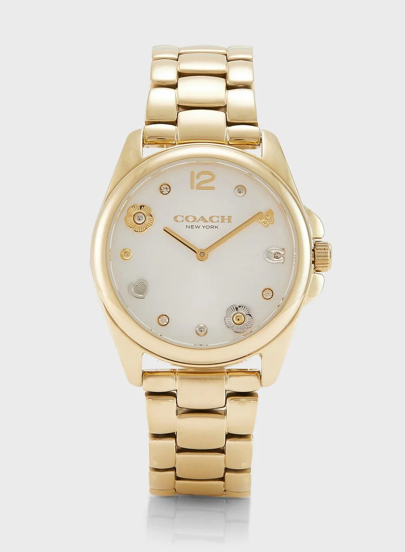 COACH Ionic Thin Gold Plated 1 Steel Analog Watch