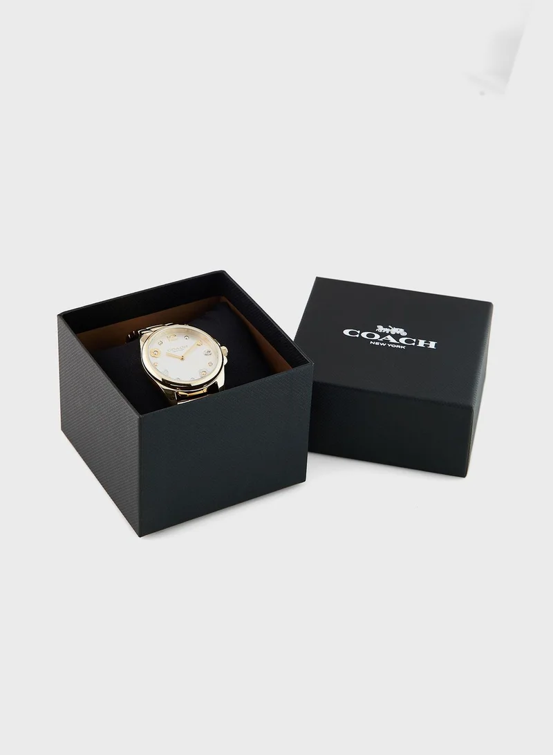 COACH Ionic Thin Gold Plated 1 Steel Analog Watch