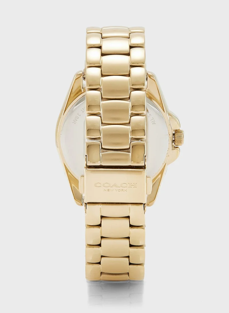 COACH Ionic Thin Gold Plated 1 Steel Analog Watch