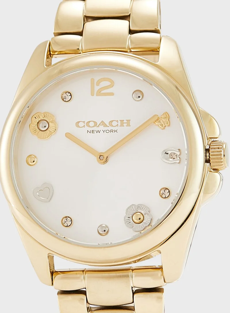 COACH Ionic Thin Gold Plated 1 Steel Analog Watch