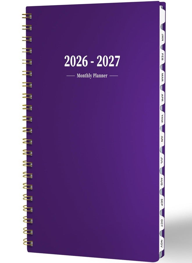 Ymumuda 2026 Planner-2 Year Monthly Planner 2026-2027, JAN.2026 - DEC.2027, 8.5" x 11", 26-27 Monthly Calendar,Large Planner with Spiral Bound, 24 Months Perfect for School Office Schedule - Purple - Image 1