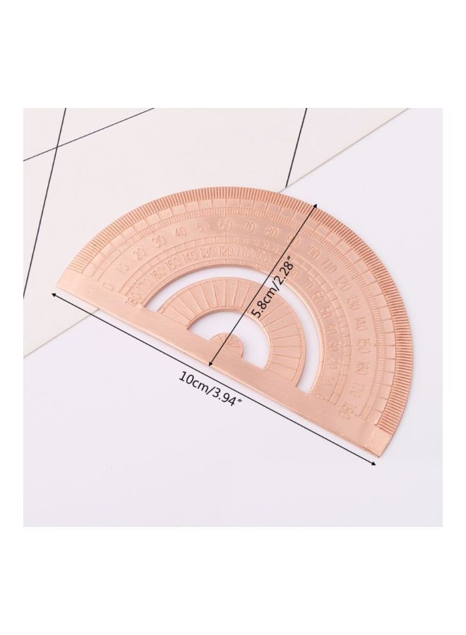 NIBEMINENT Protractor Ruler Brown/Clear  - Image 5