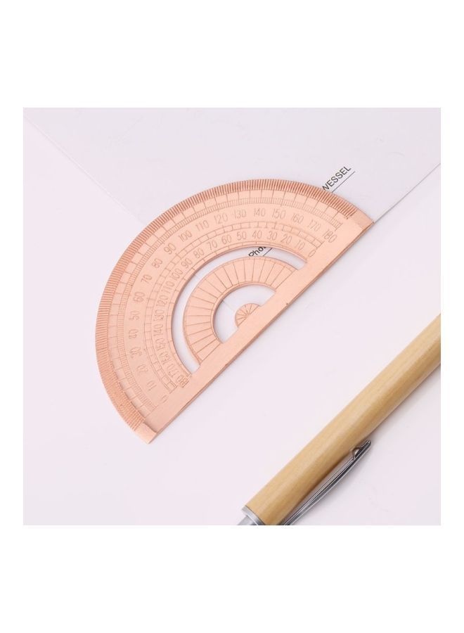 NIBEMINENT Protractor Ruler Brown/Clear  - Image 4