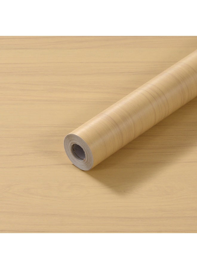 آنا ورق جدران ذاتي اللصق بتصميم خشبي مزيف، مقاوم للماء والرطوبة والزيت، بحجم 45 سم × 5 م، مثالي لتجديد المنازل - Image 1