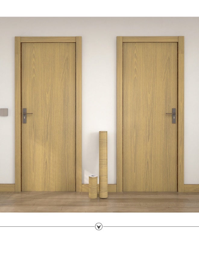 آنا ورق جدران ذاتي اللصق بتصميم خشبي مزيف، مقاوم للماء والرطوبة والزيت، بحجم 45 سم × 5 م، مثالي لتجديد المنازل - Image 2