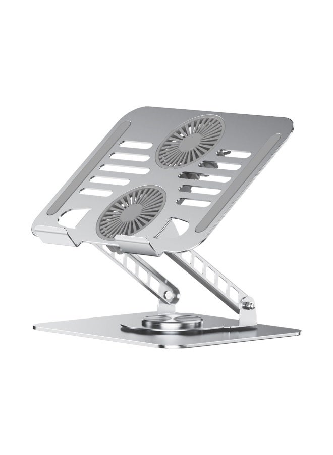 Carbon Steel Laptop Cooling Stand, 360° Rotating & Foldable Height-Adjustable Stand, 16-inch Tablet & Laptop Holder, Compatible with Devices up to 17.3 Inches, Stable for Typing, Office & Gaming Versatile - Image 2