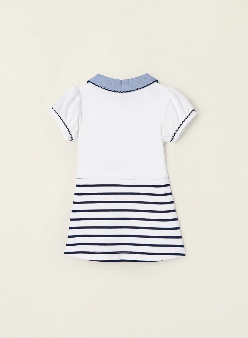 زيبي Zippy Cotton Pique Dress For Newborn Baby Girls