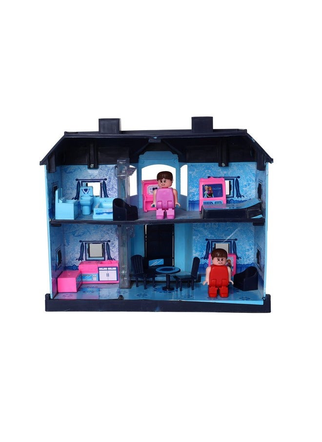 Toy Zone Toyzone Doll House (24 Pcs) | Play Set for Girls | Disney Doll House | Role Play Set| Doll House with Furniture| Doll House Play Set for Kids (Frozen My Colour House (24 Pcs))  - Image 2