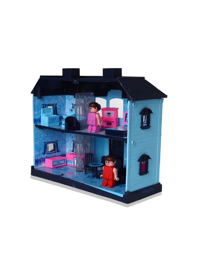 Toy Zone Toyzone Doll House (24 Pcs) | Play Set for Girls | Disney Doll House | Role Play Set| Doll House with Furniture| Doll House Play Set for Kids (Frozen My Colour House (24 Pcs))  - Image 1