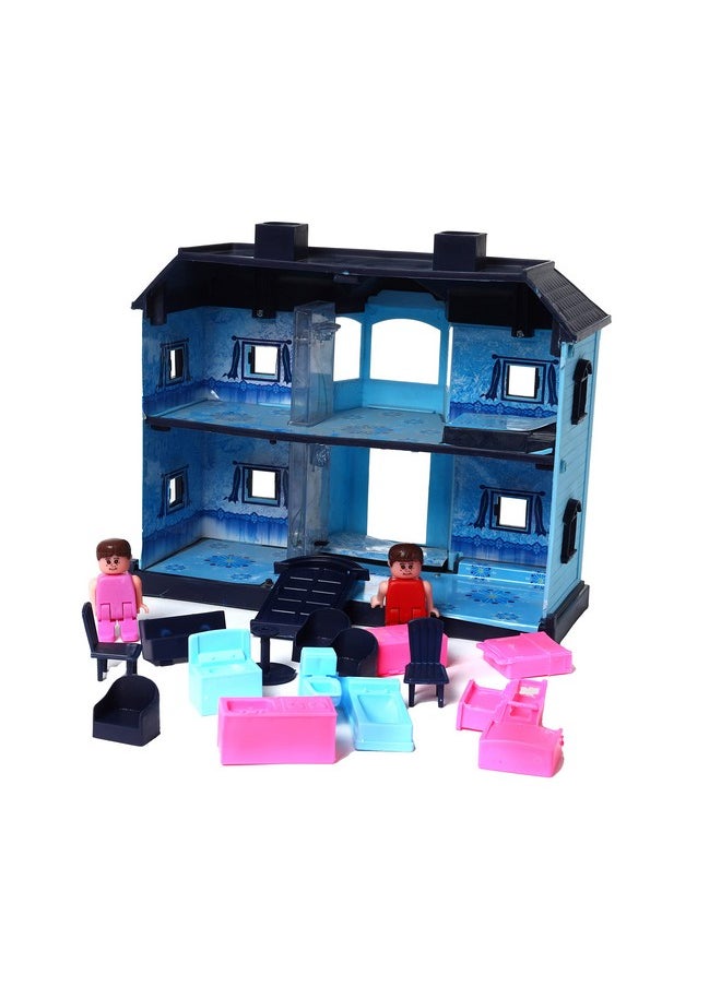 Toy Zone Toyzone Doll House (24 Pcs) | Play Set for Girls | Disney Doll House | Role Play Set| Doll House with Furniture| Doll House Play Set for Kids (Frozen My Colour House (24 Pcs))  - Image 4
