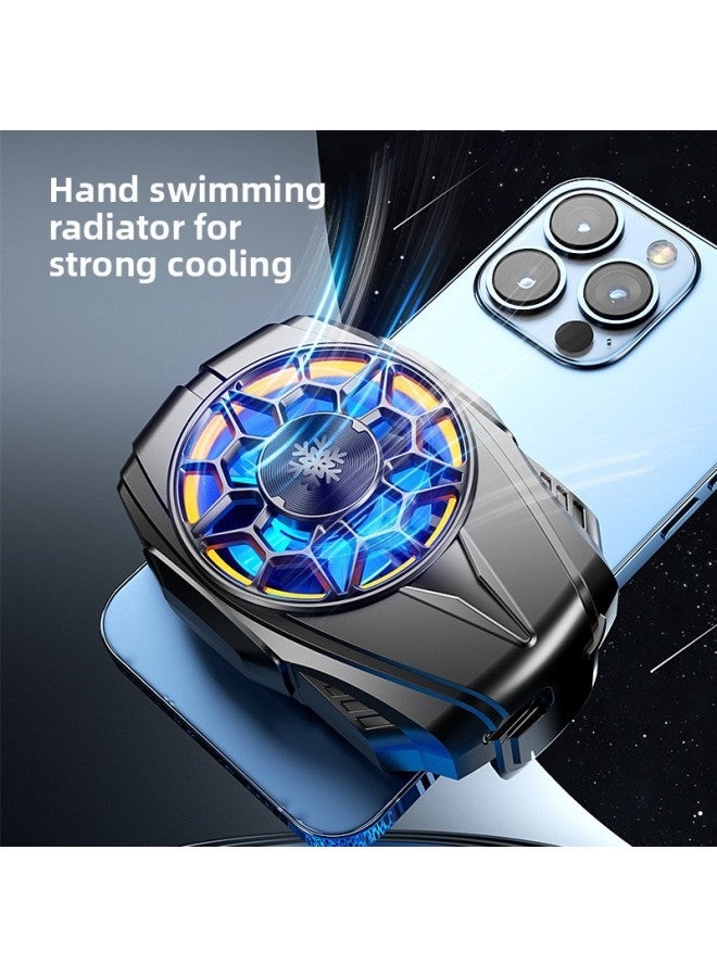 F5 Mobile Phone Radiator Built-in Battery Portable Air-cooled Fast Cooling Back Clip Advantage Shipment-Color:Plug-in Model  - Image 2