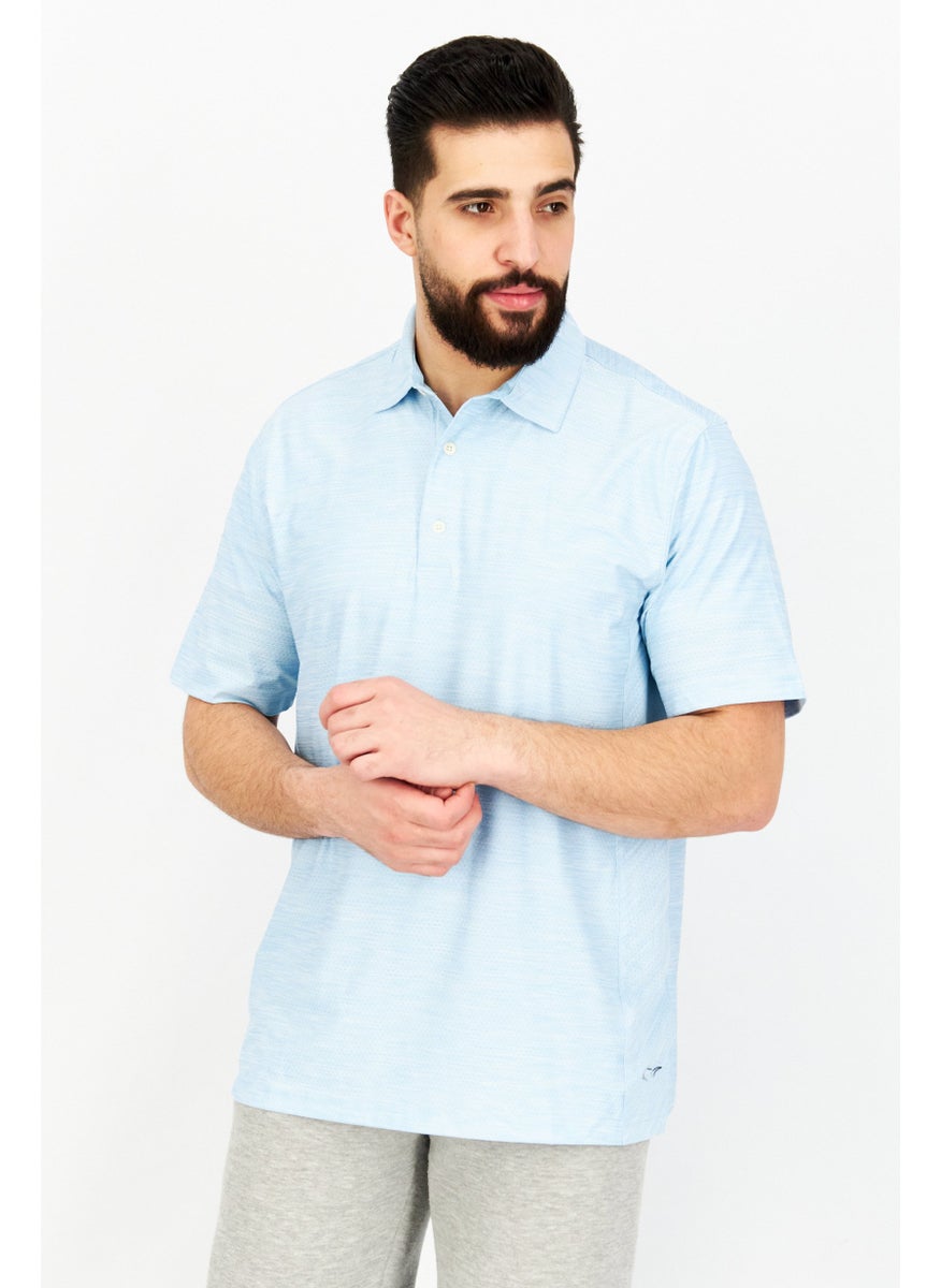 Men Regular Fit Textured Short Sleeves Polo Shirt, Blue - pzsku/Z56C5C441FC6767BF772CZ/45/_/1737641799/c46e68ec-a641-47ae-a5b4-9339cff1daec