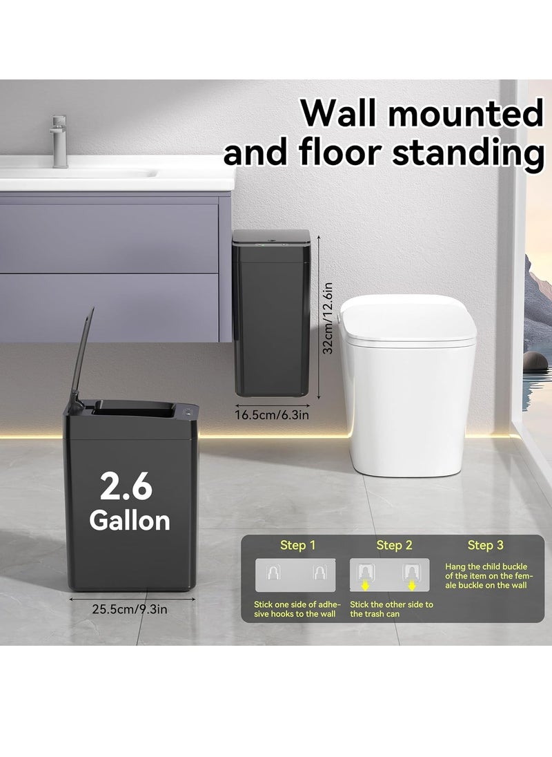 RATSAW 2 Pack Bathroom Touchless Trash Can 12L Smart Automatic Motion Sensor Can with Lid Electric Narrow Small Garbage Bin for Kitchen Office Living Room Toilet Bedroom RV  - Image 2
