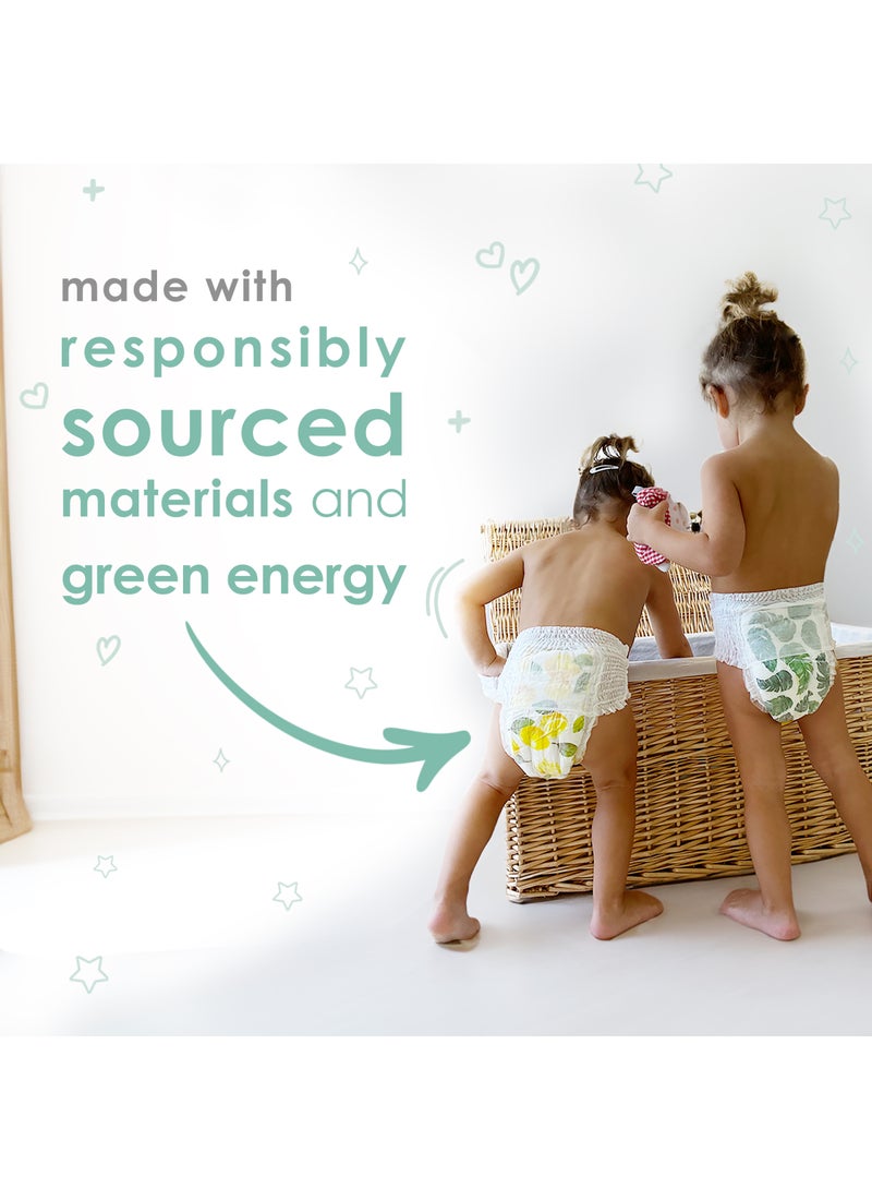 PureBorn بيجامة تدريب ليلية للأطفال من بيور بورن، حفاضات مقاس 6 | حفاضات صديقة للبيئة، مضادة للحساسية، بأسلوب بنطال | 14-19 كجم | عدد 108 | طباعة سحاب - Image 3