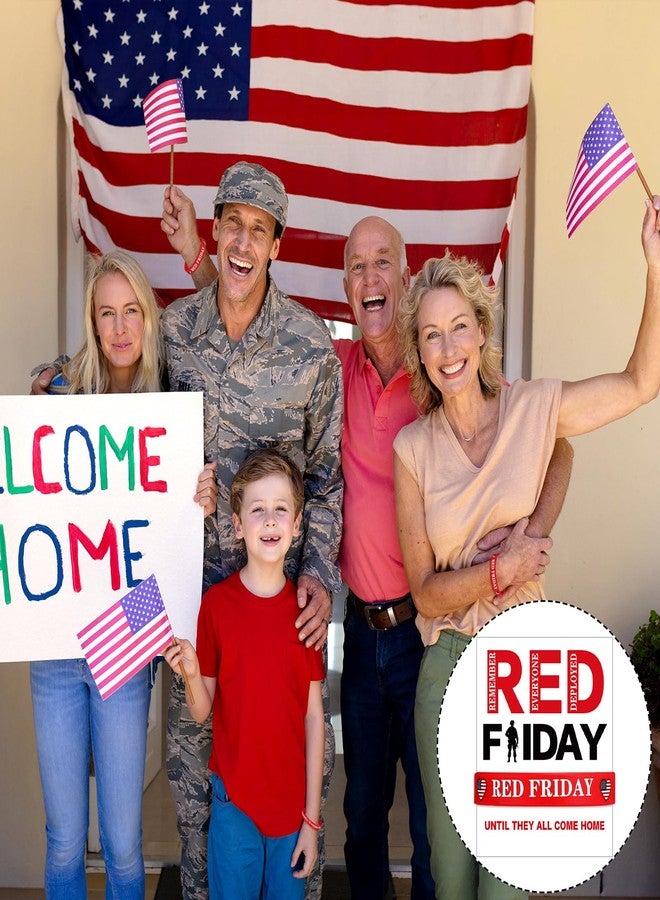 Arrowbash 36 Sets Red Friday Silicone Bracelet Remember Everyone Deployed Rubber Wristbands Unisex Patriotic for Awareness Gifts Party Decorations Favors - Image 4