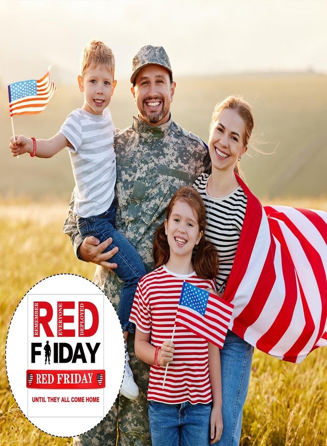 Arrowbash 36 Sets Red Friday Silicone Bracelet Remember Everyone Deployed Rubber Wristbands Unisex Patriotic for Awareness Gifts Party Decorations Favors - Image 5