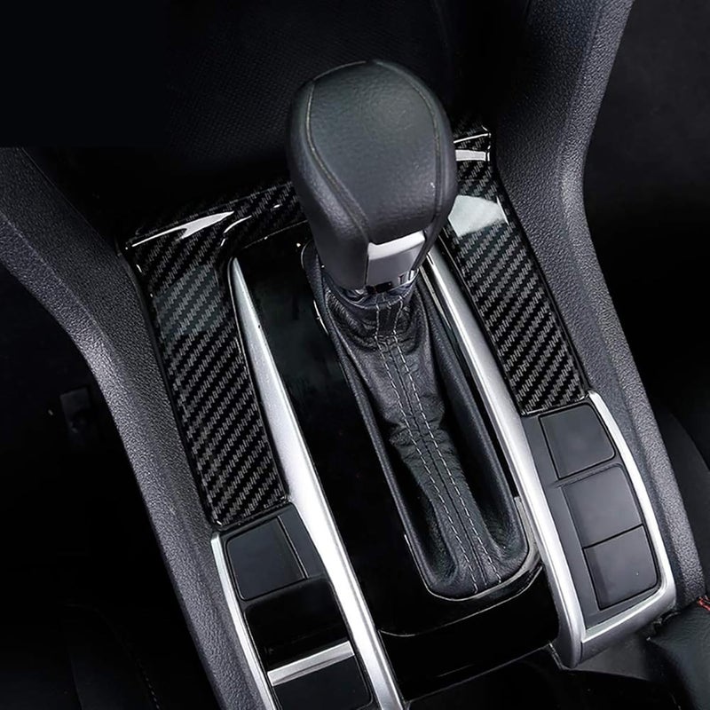 Wivplex Carbon Fiber Gear Shift Panel Trim for Civic - Image 5