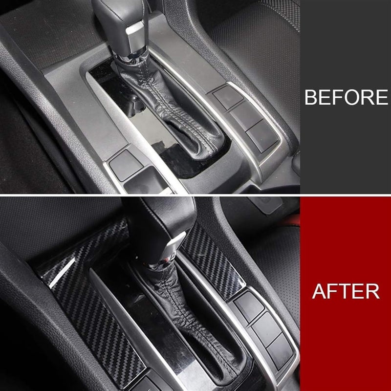 Wivplex Carbon Fiber Gear Shift Panel Trim for Civic - Image 4