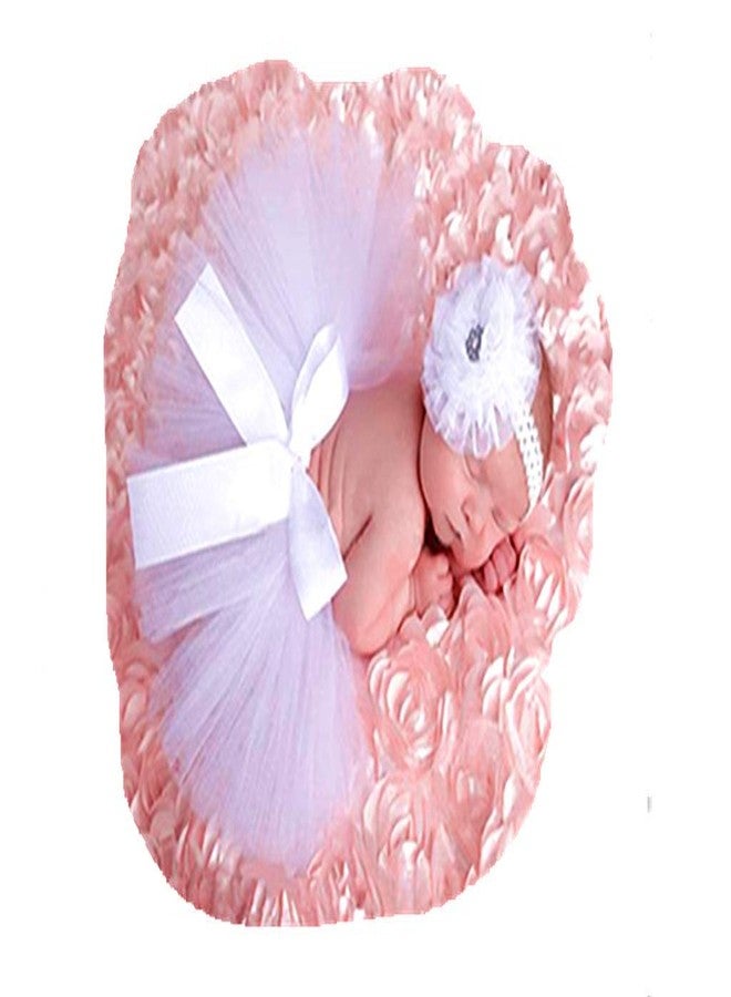 kaixin Newborn Baby Girl Tutu Suit/Baby Girl Photography Props Set (White) - Image 1