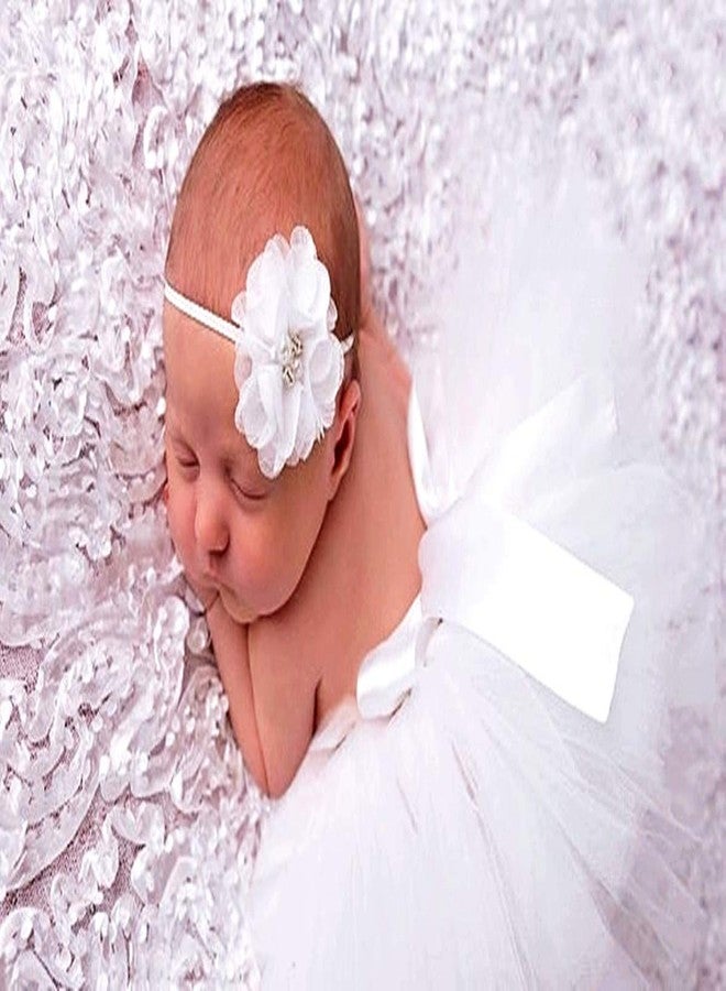 kaixin Newborn Baby Girl Tutu Suit/Baby Girl Photography Props Set (White) - Image 2