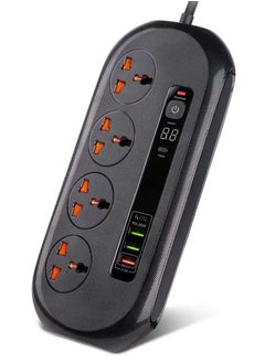 Pama BKL-16 Universal Extension Cord With 4 Universal Sockets, 3 USB ports,  1 PD Ports and 2 Meter Multicolour  - Image 1