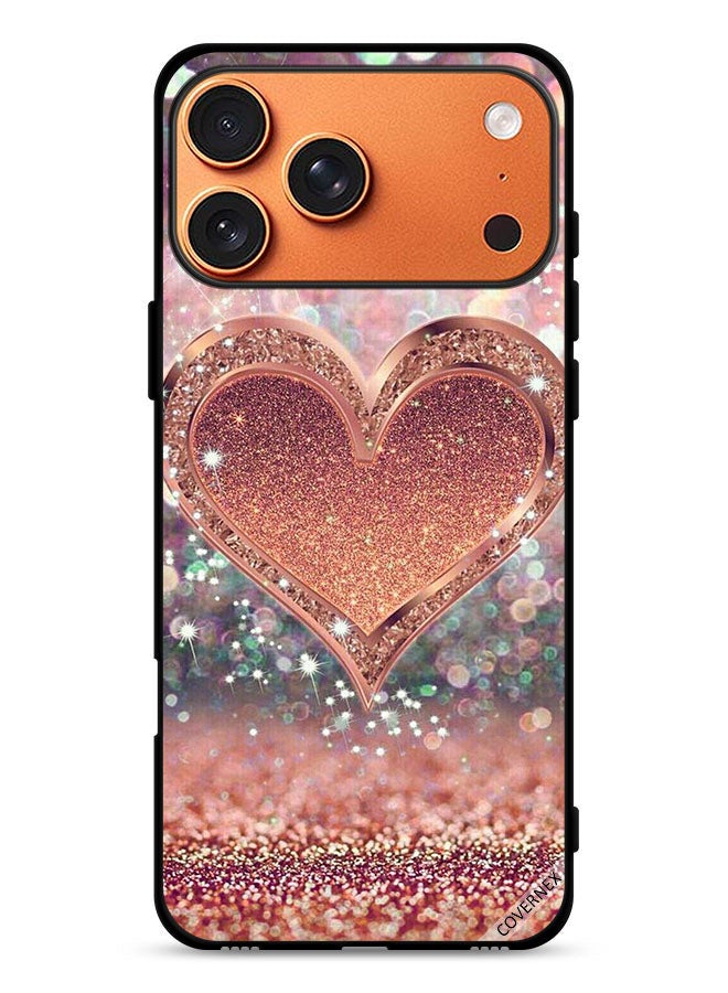 Covernex Apple iPhone 17 Pro Max Protective Case Cover Glitter Heart - Image 1