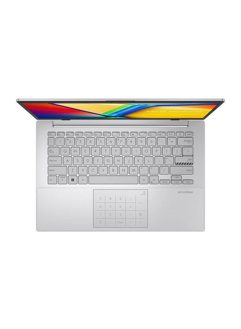 ASUS Vivobook Laptop With 14 Inch Full HD (1920x1080) Display,  AMD Ryzen 3 30 Processor/8GB RAM DDR5/512GB SSD/Windows 11/ Arabic Cool Silver - Image 4