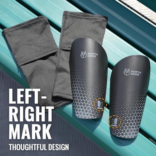 Northdeer Soccer Shin Pads for incl. Sleeves with Optimized Insert Pocket - Protective Soccer Equipment for Kids Adults (Blue M) - Image 4