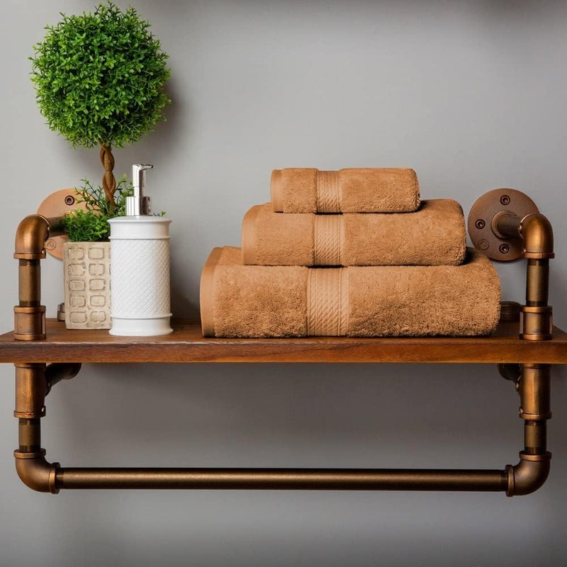 Superior 900GSM Towel Set, 3PC, Rust, 3 Piece - Image 2