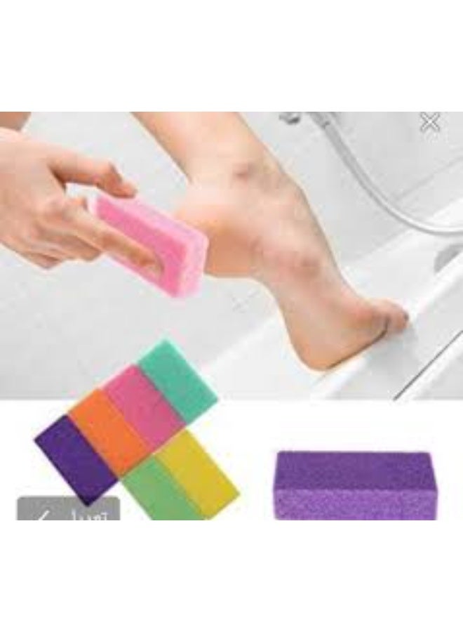 Pumice stone for feet, foot scrub sponge for foot care and removal of calluses, small disposable pumice pads for removing dead skin (1 piece) (multi-colored) - Image 4